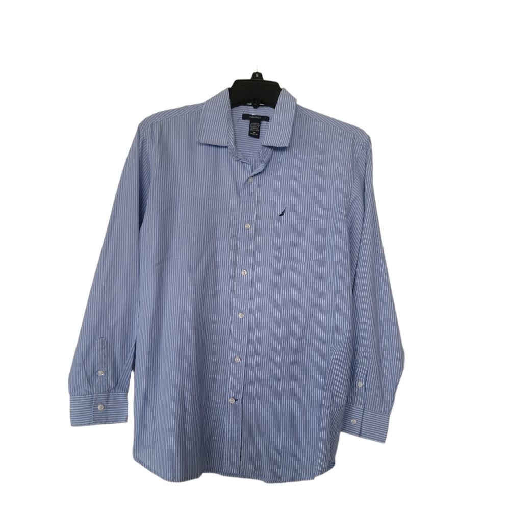 Nautica Boys Stripe Button Down Long Sleeve Shirt